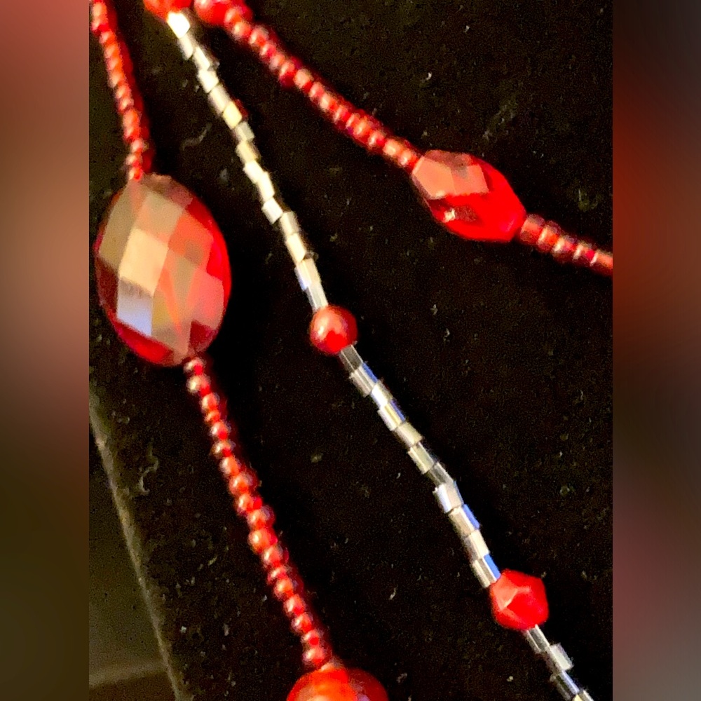 Vintage 3-Strand Bead Necklace